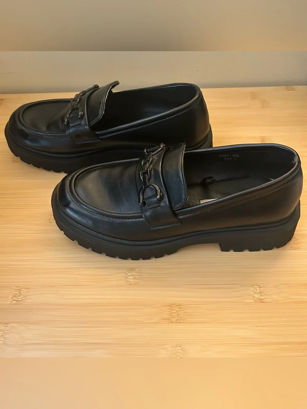 MUDD Chunky Platform ‘Roey’ Loafers Lug Sole Vegan Goth Lolita Y2k Vintage Sz 9